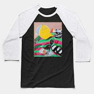 Beach Still Life - Acrylic Painting Baseball T-Shirt